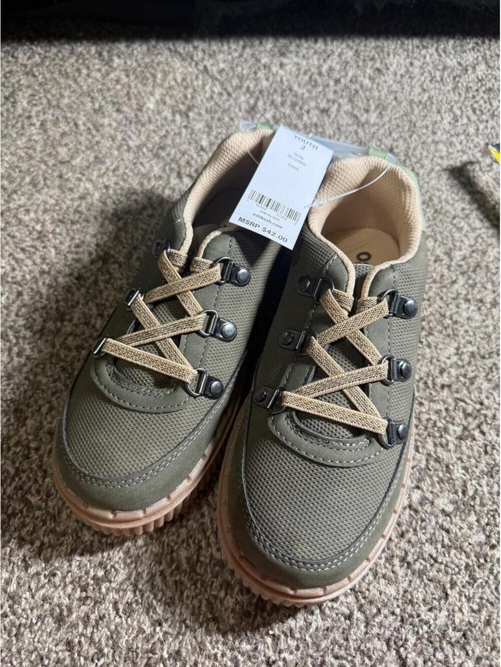 OshKosh B'gosh Kid's Khaki and Green Trainer